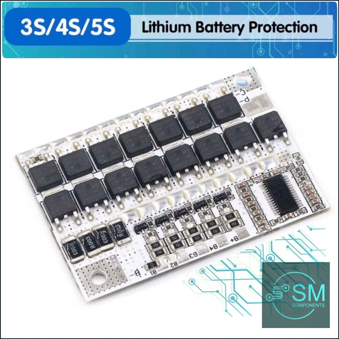 1PCS 3S-4S-5S BMS 12V-21V 100A Lithium Battery Protection Circuit Board Module