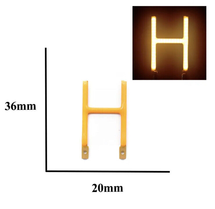 3V LED COB Rigid Filament A-Z Letters 2200K Party Name Birthday Light Emitting