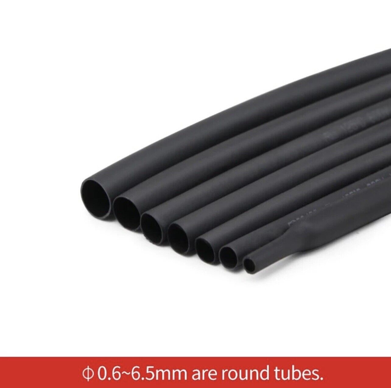 Heat Shrink Sleeving Heatshrink Wire Shrink Wrap Tubing 2:1 BLACK 1MM-12MM 2MTRS