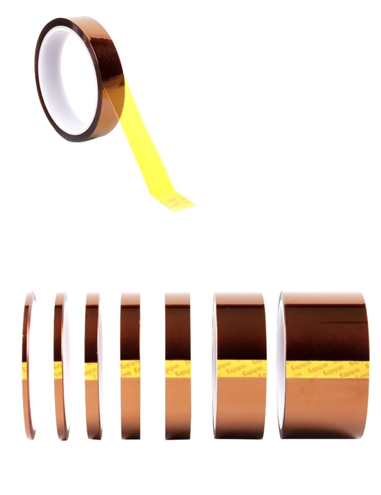 33Mtr Roll 3mm-25mm Kapton Tape High Temperature Heat Resistant Polyimide