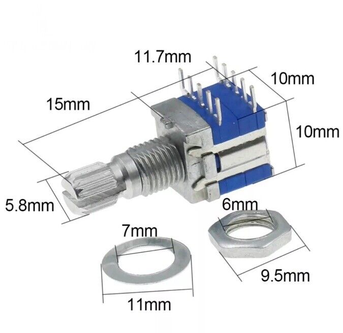 5PCS RS1010 Band Switch Rotary Switch Gear Change 2 Pole 4 Position Selector