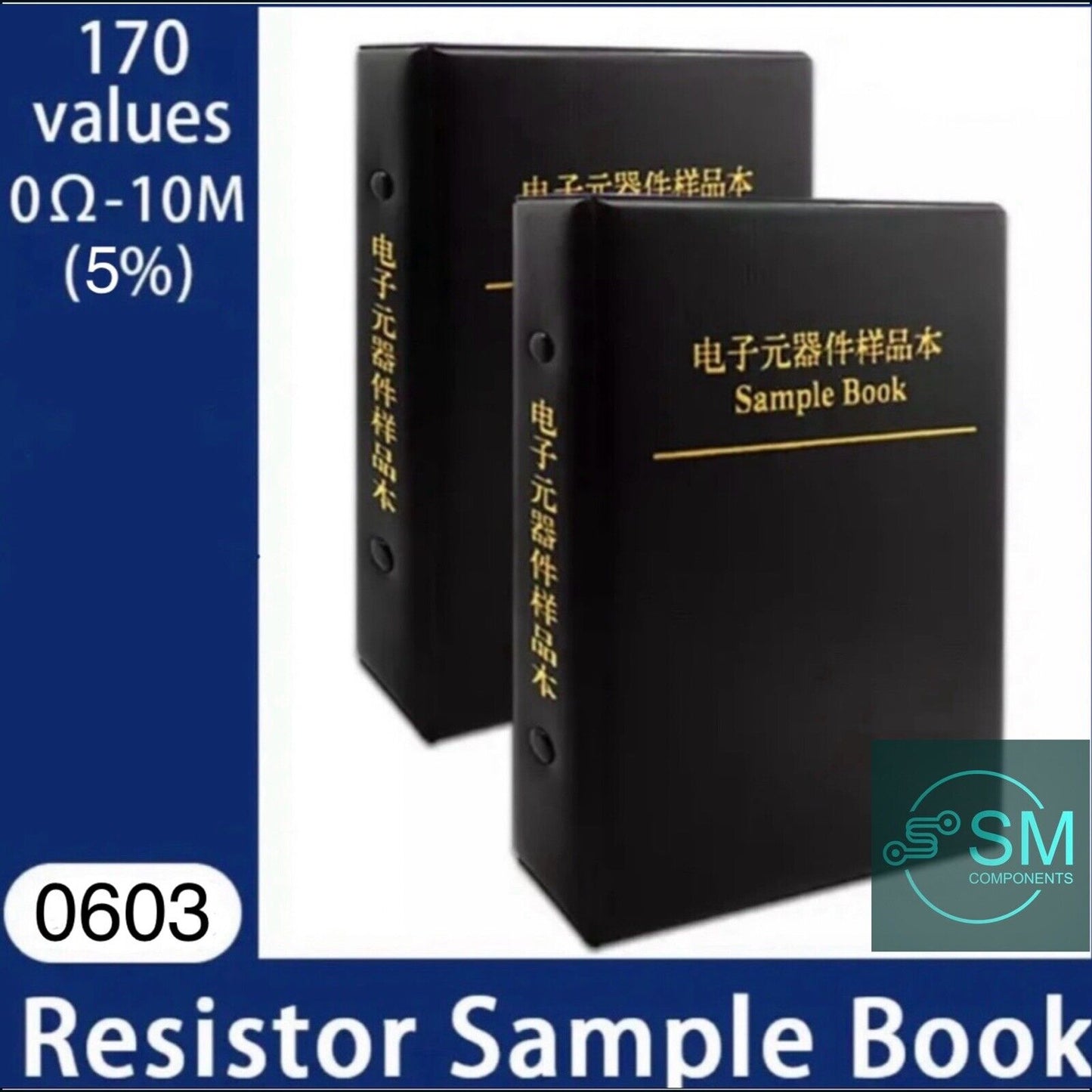 8500pcs 0603 SMD Resistor Chip SMT DIY Electronics 170 Values 5% Sample Book