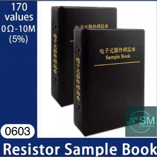 8500pcs 0603 SMD Resistor Chip SMT DIY Electronics 170 Values 5% Sample Book