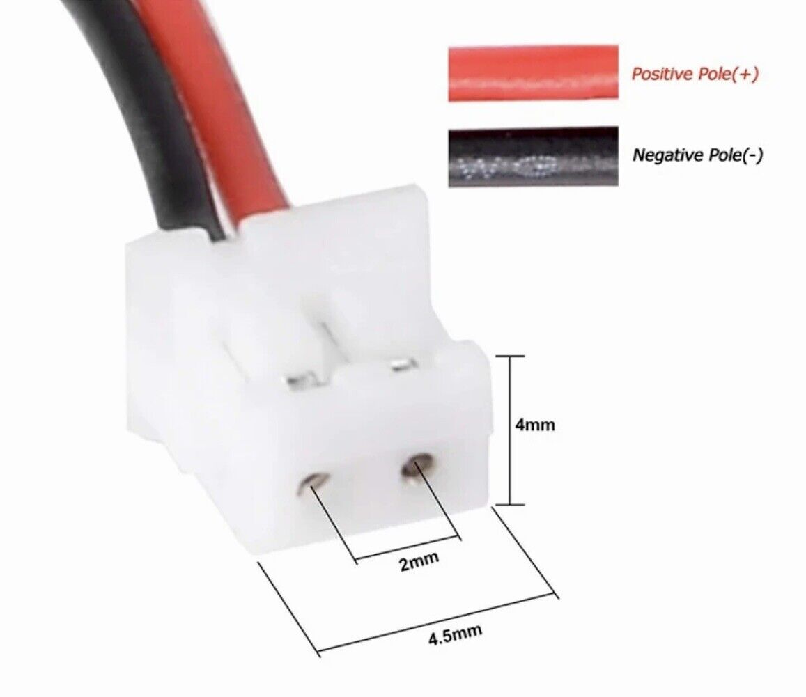 1 X Lithium Polymer Ion Battery LiPo 1000mAh 3.7V 503450 5x34x50mm PH2.0 Connect