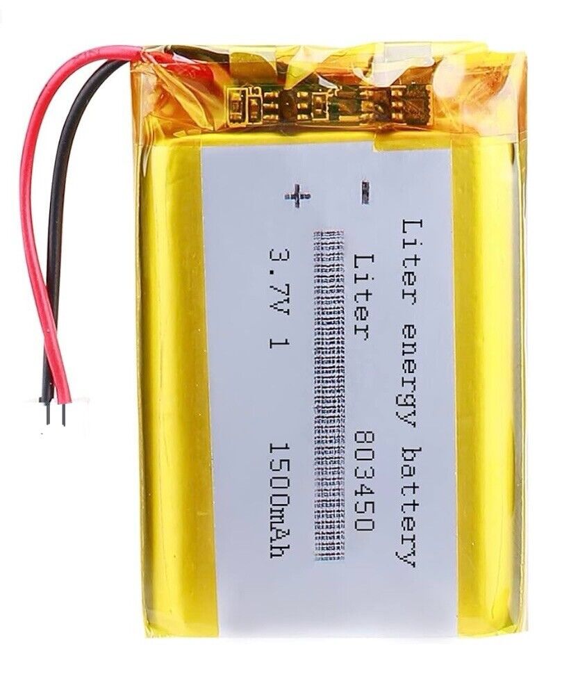 1 X Lithium Polymer Battery Ion LiPo Liter Energy 1500mAh 3.7V 803450 8X34X50mm