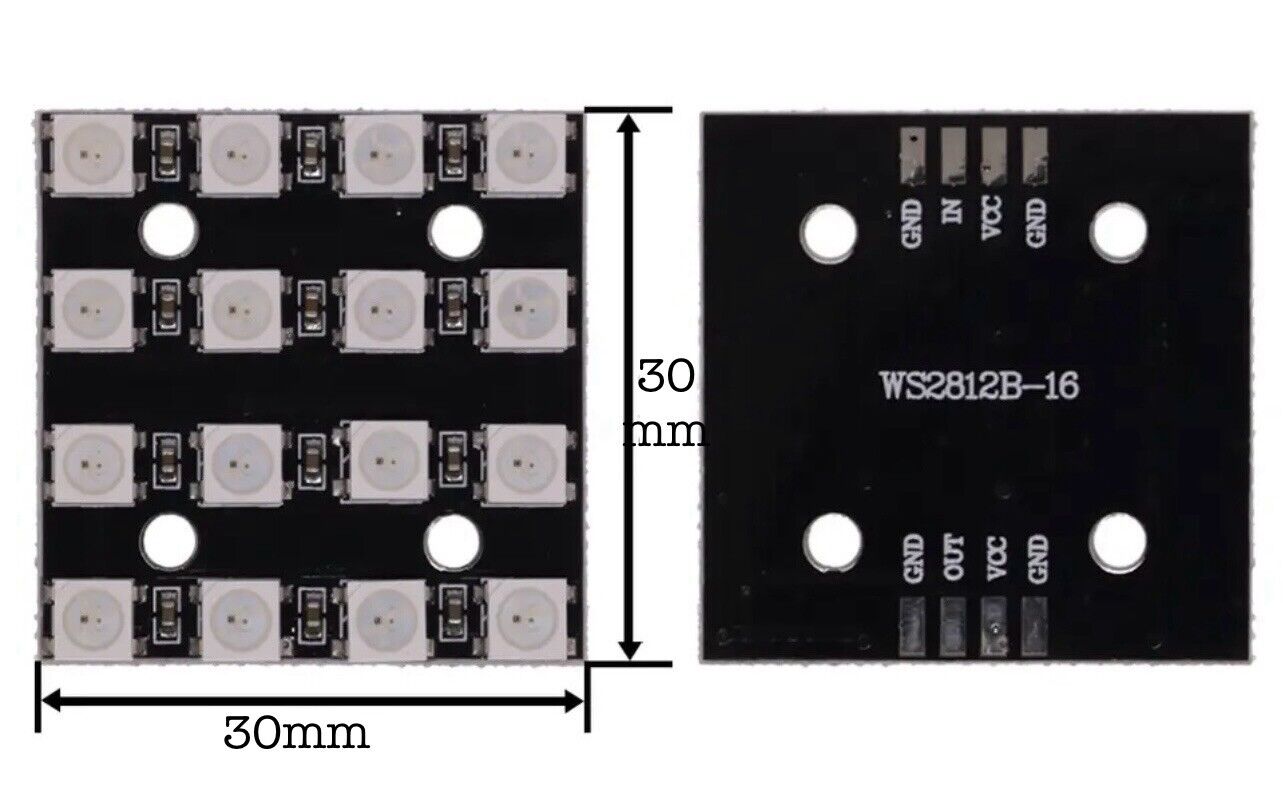 WS2812B 5050 RGB LED Integrated Driver Module 4-93 Bits Development Board 5V DIY