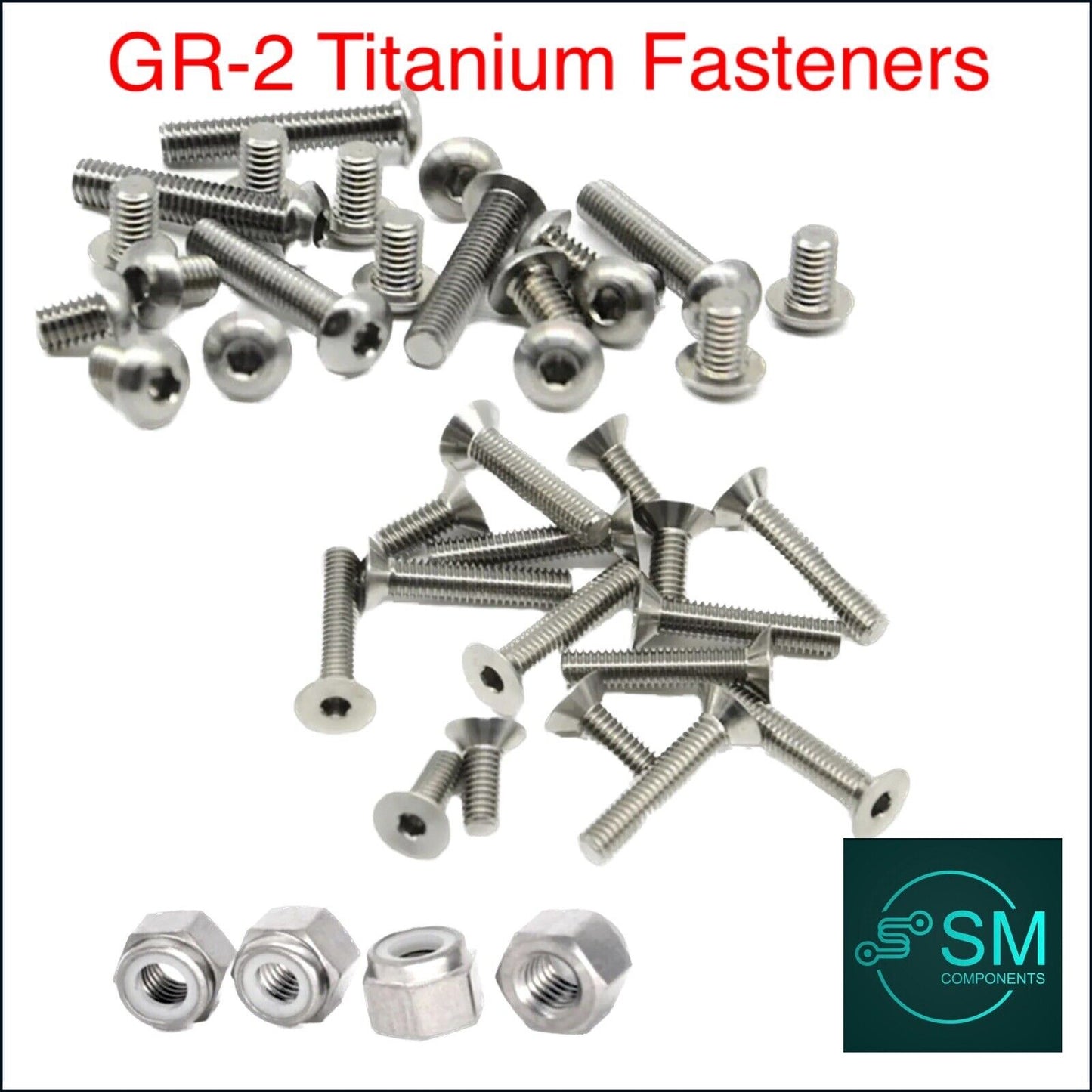 5-10PCS X Titanium Countersunk & Button Head Screws & Nuts Pure Grade 2-Ta2