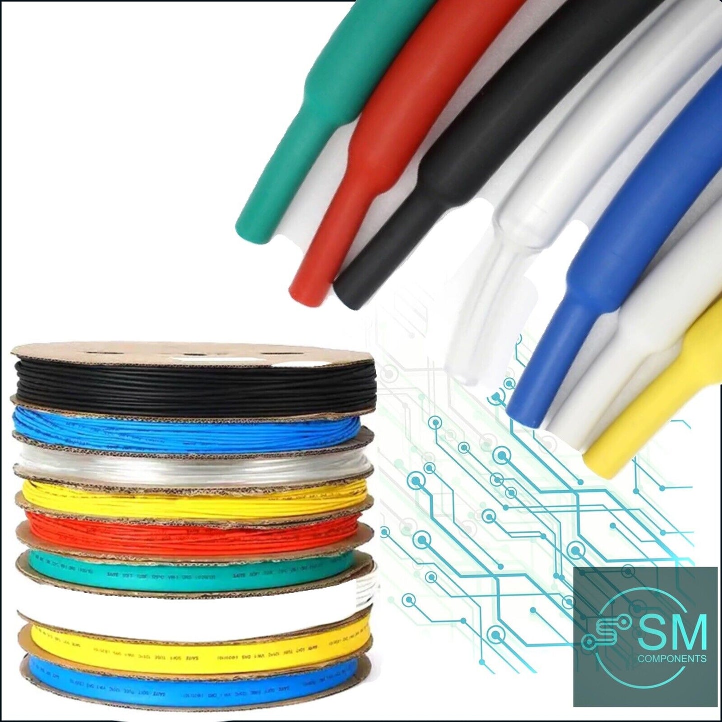 Heat Shrink Sleeving Wire Shrink Wrap Tubing 2:1 All Colours 1MM-12MM 2MTRS