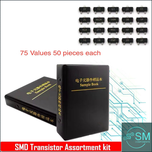 3750PCS SMD Transistors 2T1 J3 2TY TL431 A1015 A3 75 Value 50 Each Sample Book