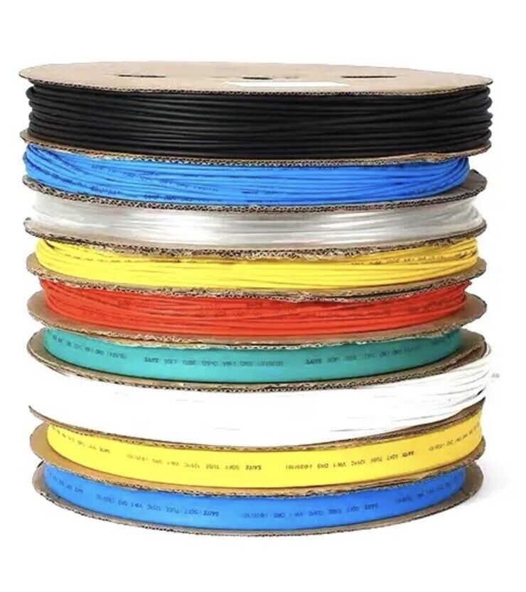 Heat Shrink Sleeving Wire Shrink Wrap Tubing 2:1 All Colours 1MM-12MM 2MTRS