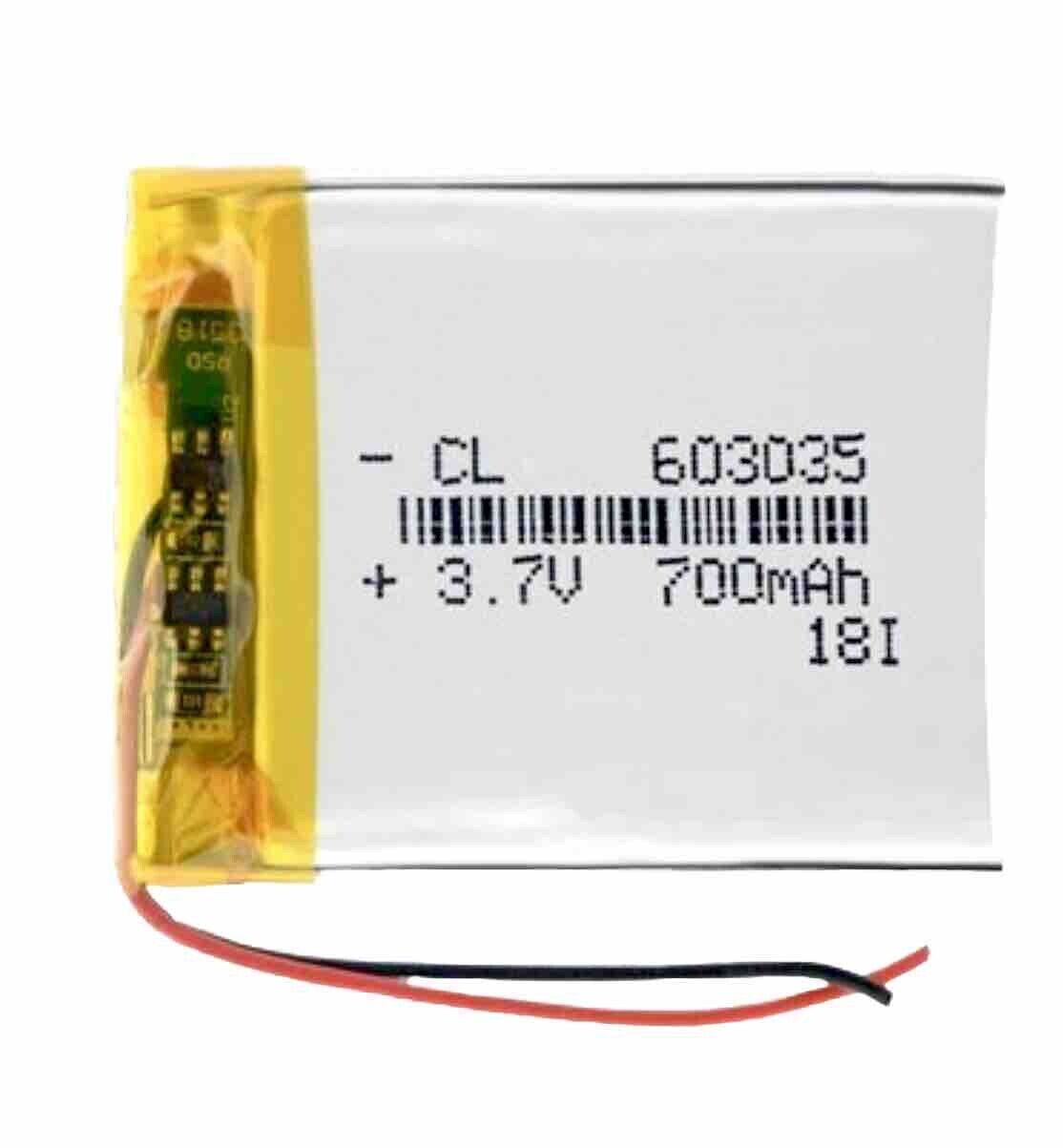 1 X Polymer Lithium Ion Battery LiPo 700mA 3.7V 603035 6x30x35mm Inc Protection