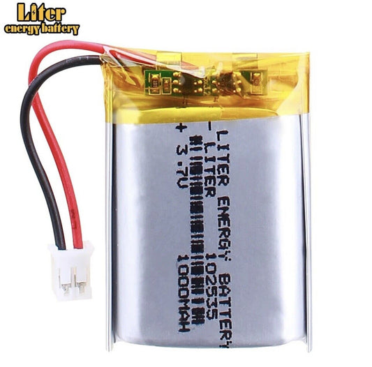 1 X Polymer Lithium Ion Battery LiPo 1000mAh 3.7V 102535 10x25x35 Inc PH2.0 Plug