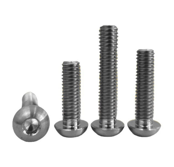 5-10PCS X Titanium Countersunk & Button Head Screws & Nuts Pure Grade 2-Ta2