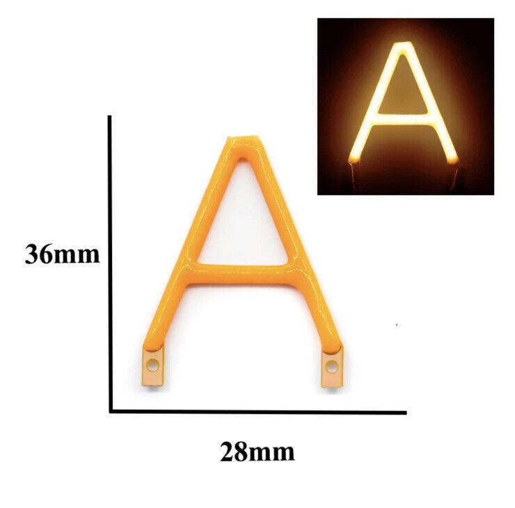 3V LED COB Rigid Filament A-Z Letters 2200K Party Name Birthday Light Emitting