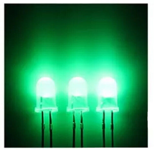 100pcs 5mm Flashing LED Blinking GREEN Diffused Light Emitting Diode Round 0.5Hz