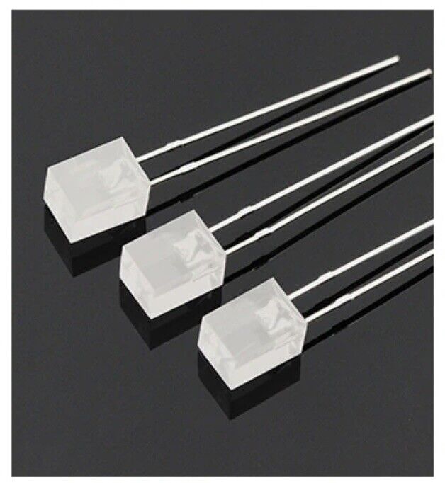 100pcs 5x5x7mm LEDS Diffused Resin Square COOL WHITE Led Light Emitting Diode