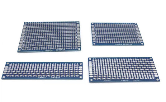 4Pcs PCB 70x50 60x40 70x30 80x20 Double Sided FR4 Arduino Soldering Proto BLUE