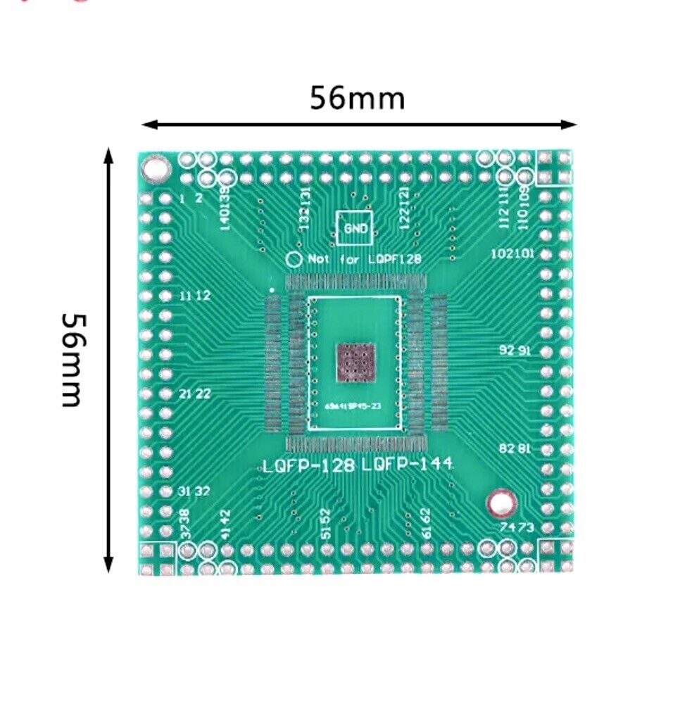 2PCS LQFP-128 LQFP-144 FR-4 PCB Converter Board SMD To DIP Adapter Breakout PCB