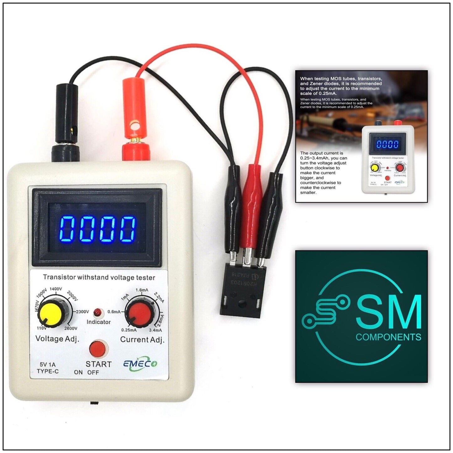 IGBT Test Unit Transistor Withstand Voltage  Electric Transistor Rechargeable