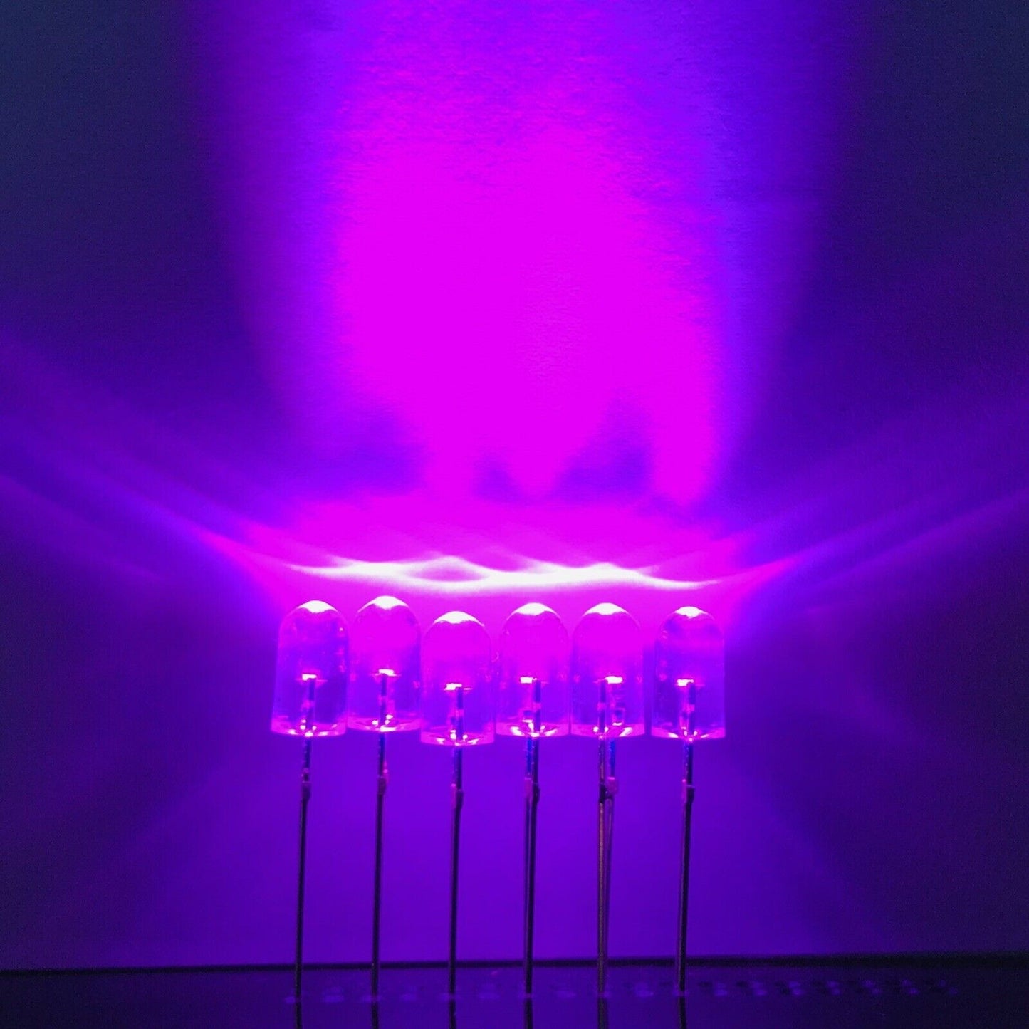 5mm Purple Led Light Emitting Diode 100pcs Clear Round Top (Purple Magenta)