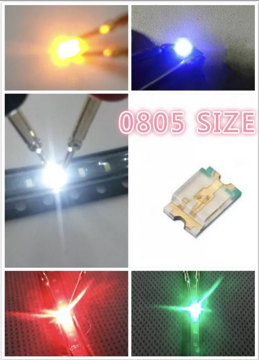 200pcs 0805 SMD ICE BLUE 490nm LED Electronics Components Light Emitting Diodes