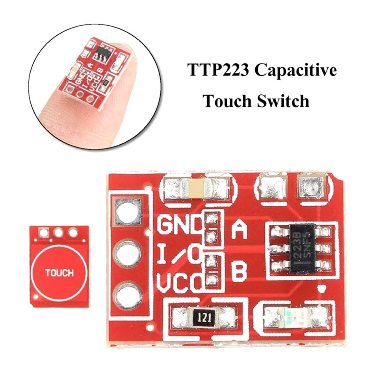 10PCS TTP223 Touch Key Capacitive Switch Button Module Arduino Stand Alone DIY