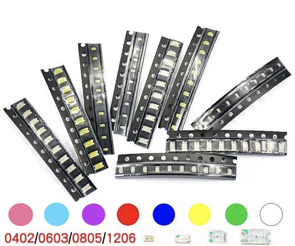 200pcs 1206 SMD Warm White LED Electronics Components Light Emitting Diodes