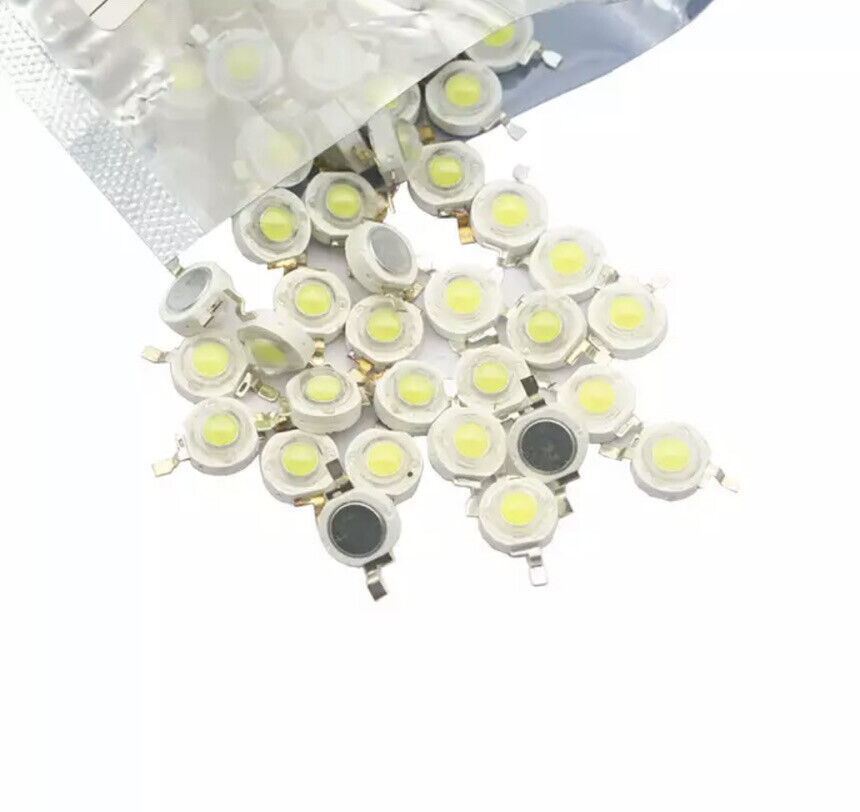 20 Pieces 1W LED High Power SMD LED 28mil Light Bead SUPER COOL WHITE LED Diodes