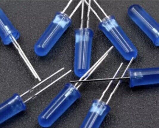 100PCS 5mm High Colloid BLUE Colour Diffused LED Light Emitting Diodes DIY