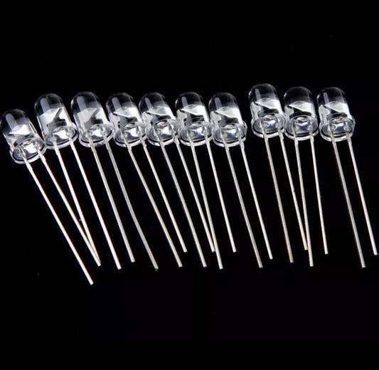 5mm LED Light Emitting Diode RGB FAST flash 100pcs Clear Round Top 7 Colour