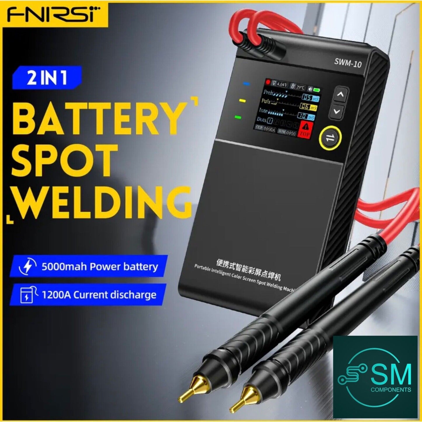 FNIRSI SWM-10 Portable Battery Spot Welder DIY Welding Machine 18650 Battery