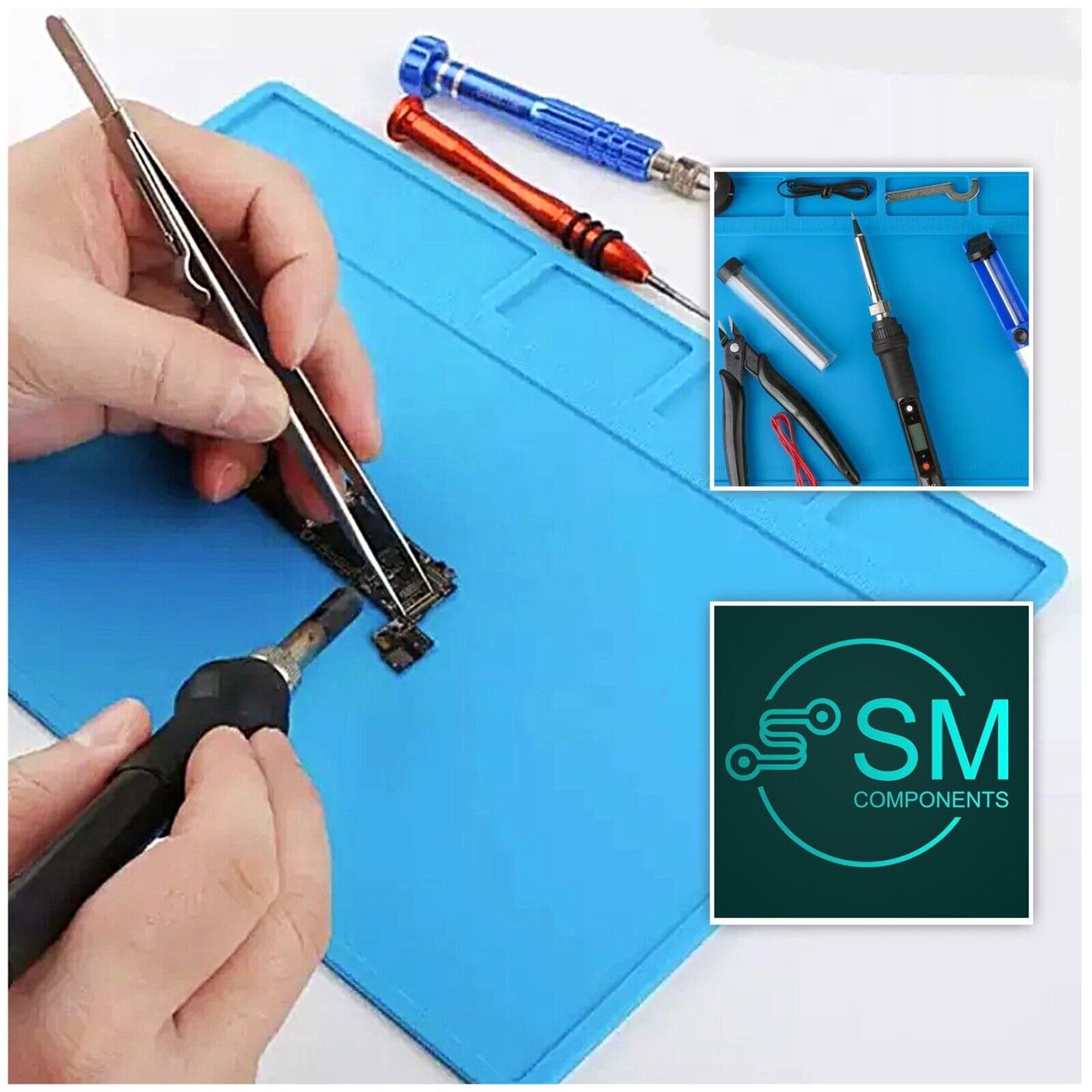 Soldering Mat Solder Station Insulated Silicone Heat Resistant S-110  280x200x3