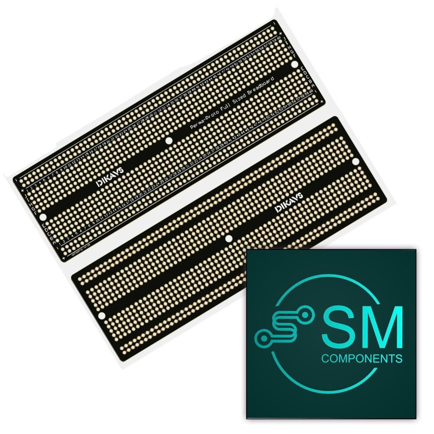 1PC 157x51 BLACK Double Side FR4 Arduino Breadboard Prototype PCB Solder Board