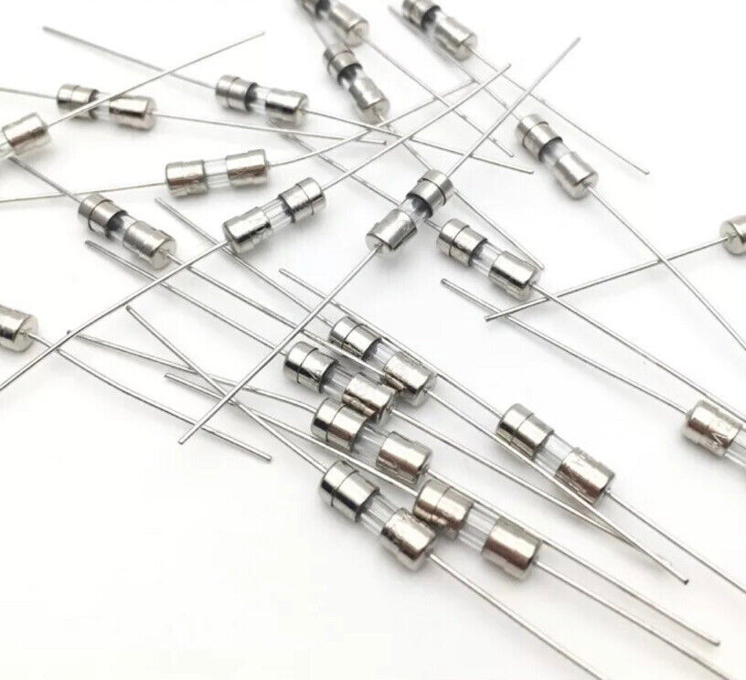 100PC Set 250V Wire Fuses 0.5-10 Amp 3.6x10mm Quick Blow Pigtail Fuse For PCB