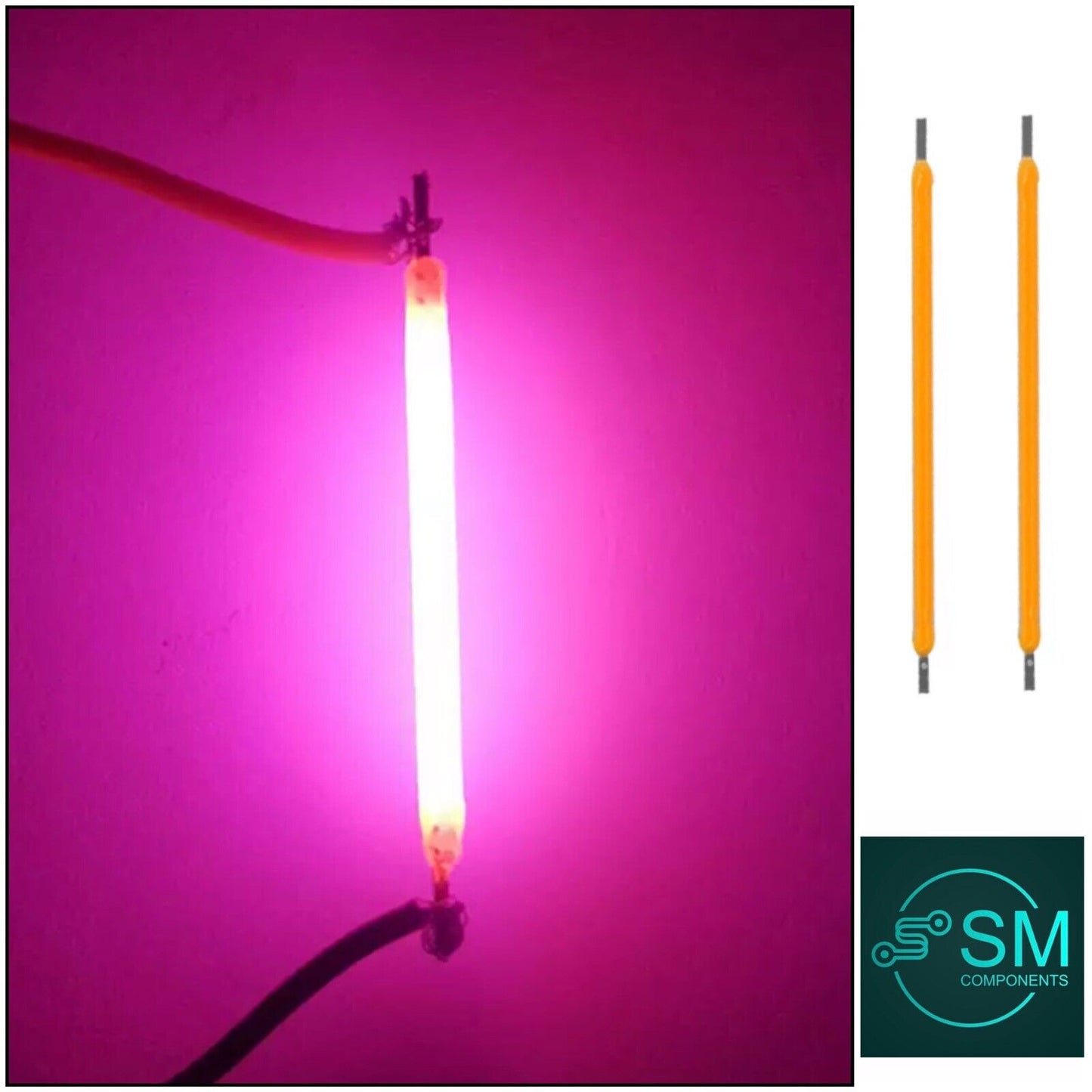 10Pcs DC 3V 100mA LED 40mm PINK Silicone Filament Led Light Emitting Diodes