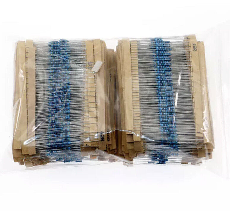 3120PCS 1/4W Metal Film Resistors 1Ω-10MΩ 156 Values 1% for DIY KITS Projects