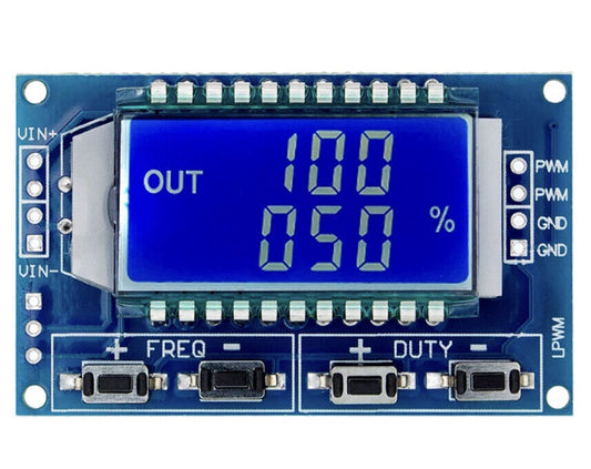 Signal Generator 1Hz-150Khz PWM Pulse Frequency Duty Cycle 3.3-30VDC Module LCD