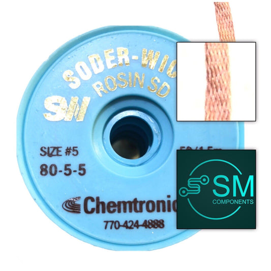 Soder-Wick Solder Wick No Clean Desolder Braid 3.7mm (80-5-5) 1 Piece