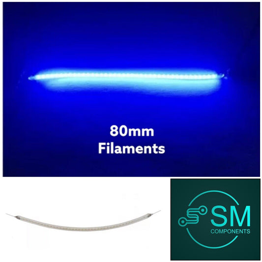 5PCS DC3V 80mm BLUE 470nm Super Flexible Silicone Filament Lamp LED DIY