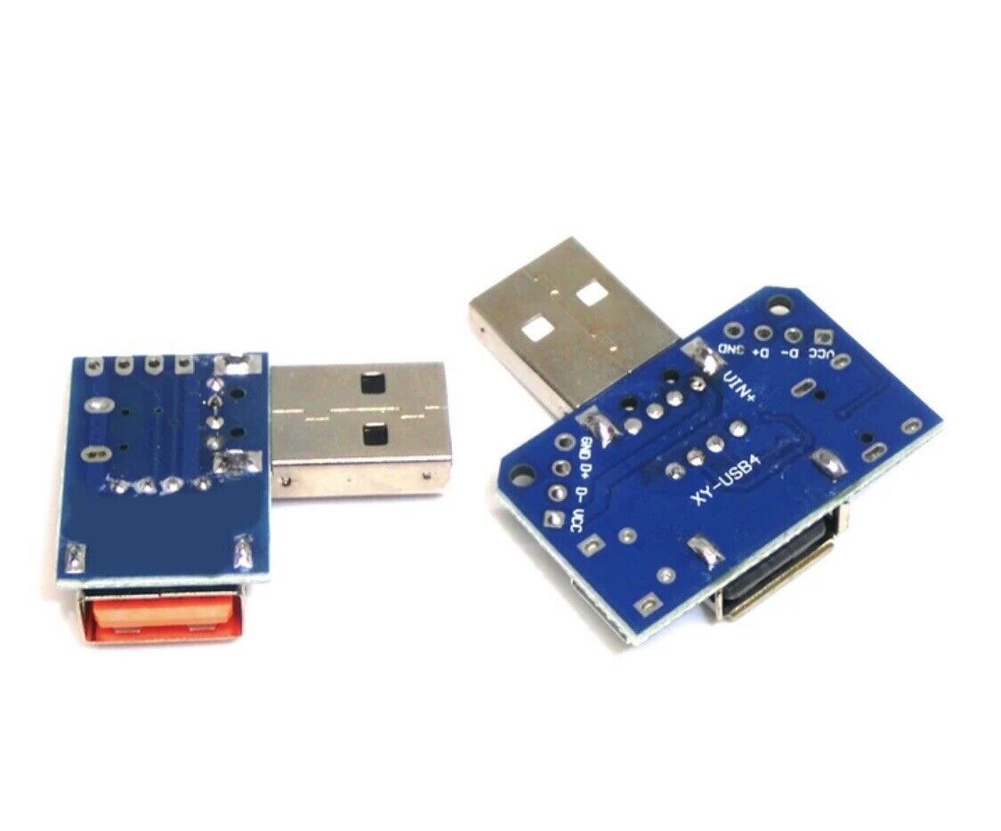 2PC Kit MICRO USB to DIP TYPE-C Adapter Female Connector PCB Converter Board