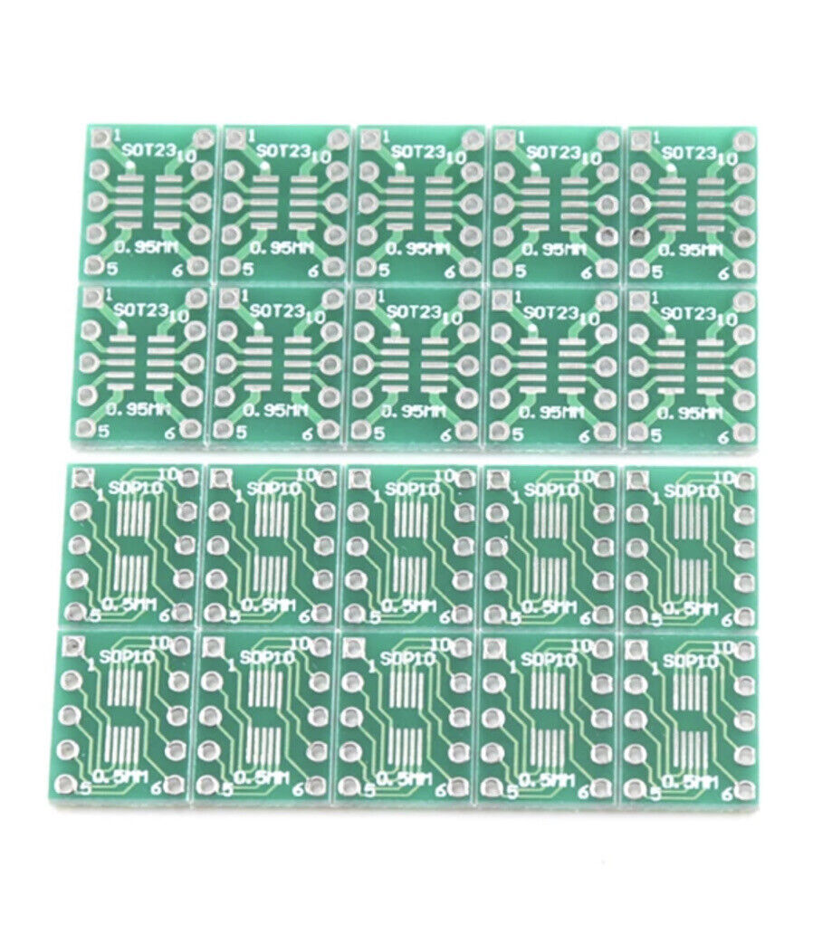 15PCS SOP10 TSSOP10  SSOP10 to DIP10 Transfer Board DIP Pin Board Pitch Adapter