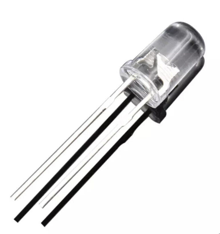 100pcs 5mm Flashing Blinking BLUE LED Light Emitting Diodes 1.0Hz Clear Round TP