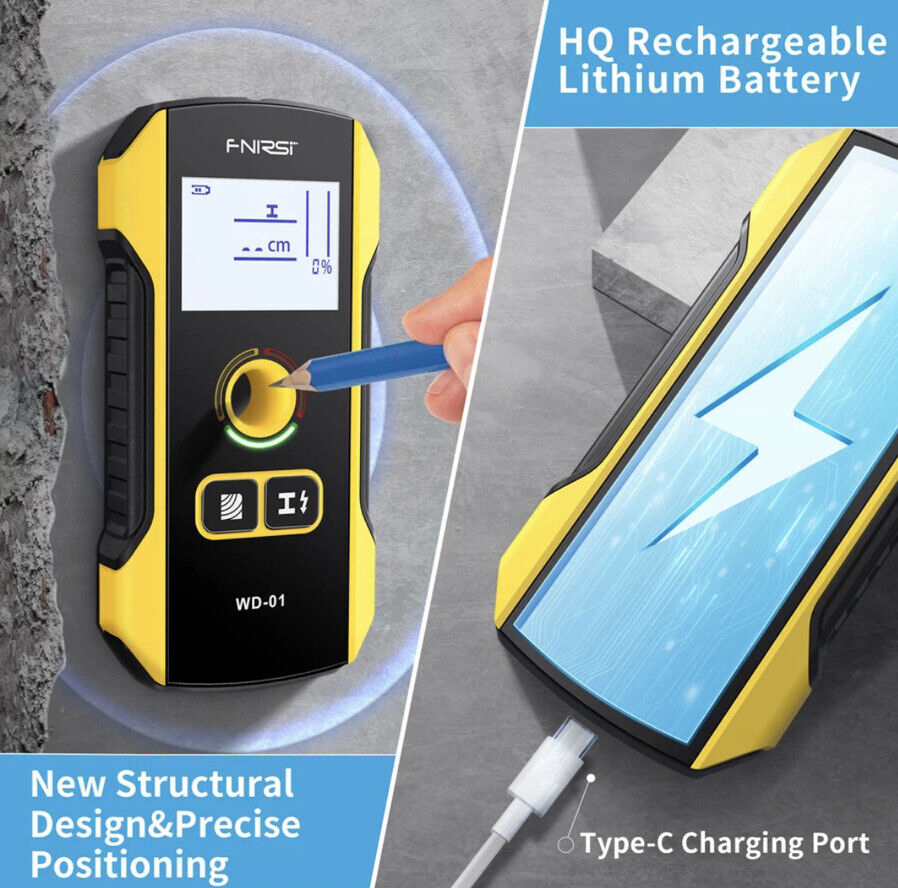 FNIRSI WD-01 Positioning Hole Wall Detector Scanner for Rebars Timber AC Wires