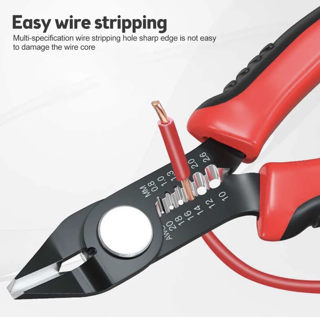 1 Pr Electronic Wire Cable Strippers & Snips Flush Cutter Nipper Cutting DIY