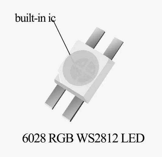 50PCS WS2812B RGB 6028 Individually Addressable LED Chip light DC 5V DIY