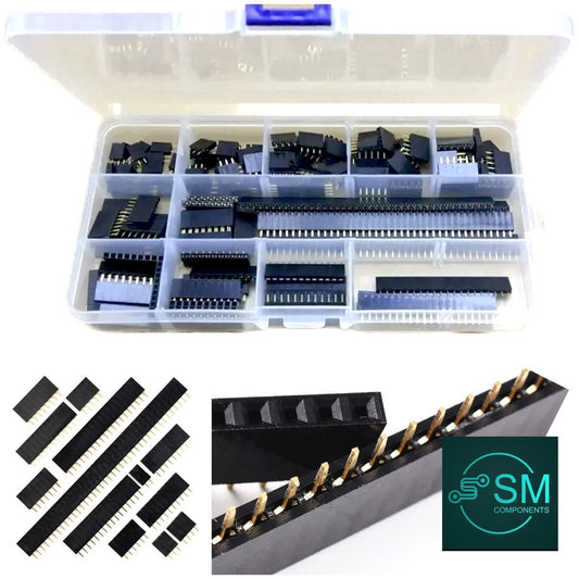 144PCS Female Single Row Header 2-40 Pin PCB Mount Arduino Raspberry Pi ESP32