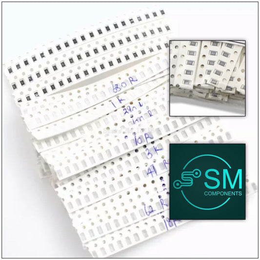 660Pcs 0805 SMD Resistor Kit 33 Values Assorted Kit 1ohm-1Mohm 1% 33values X 20