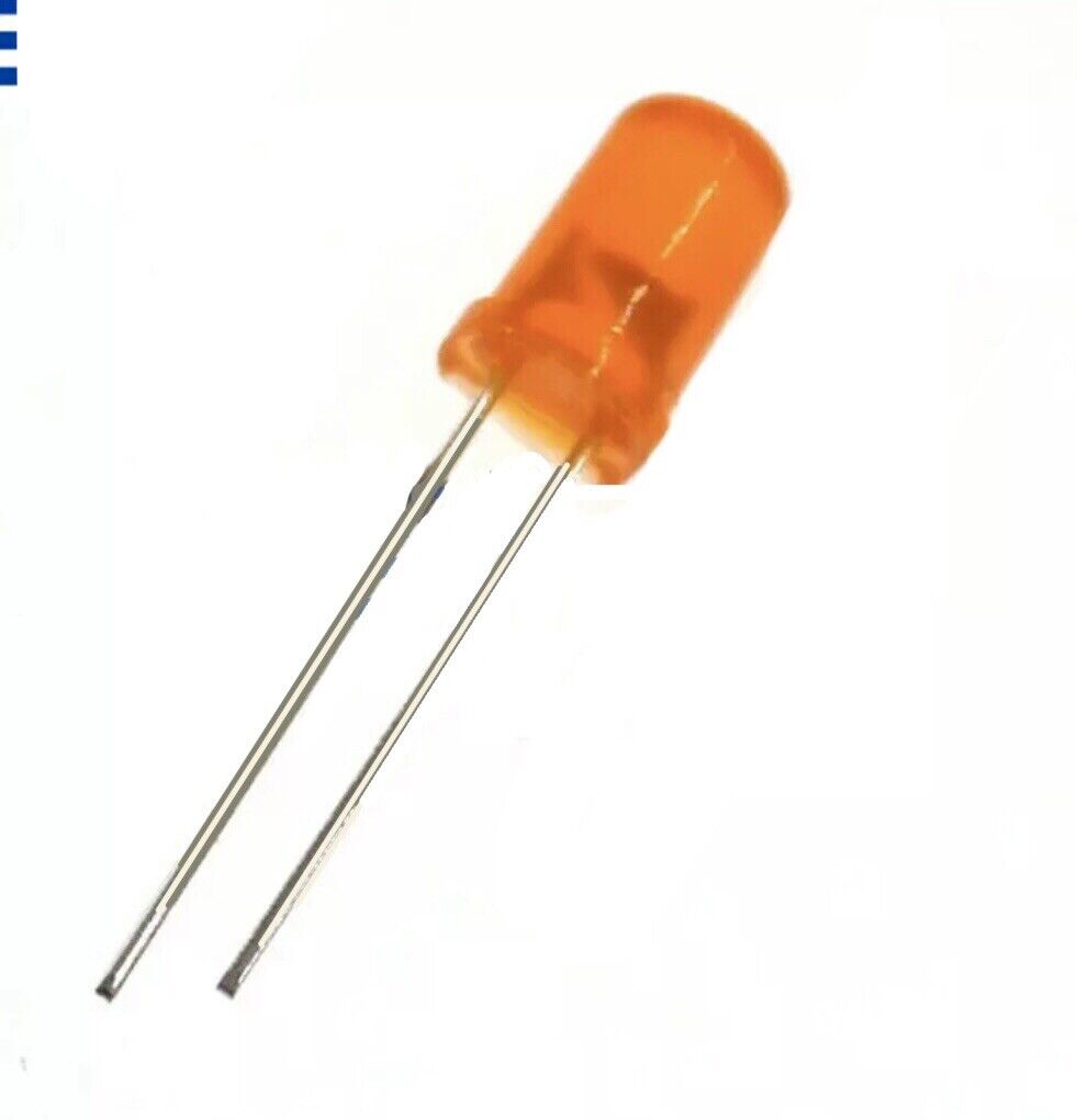 5mm DIFFUSED ORANGE Led Diode 100pcs Round Head LED Colour Top 605-610nm