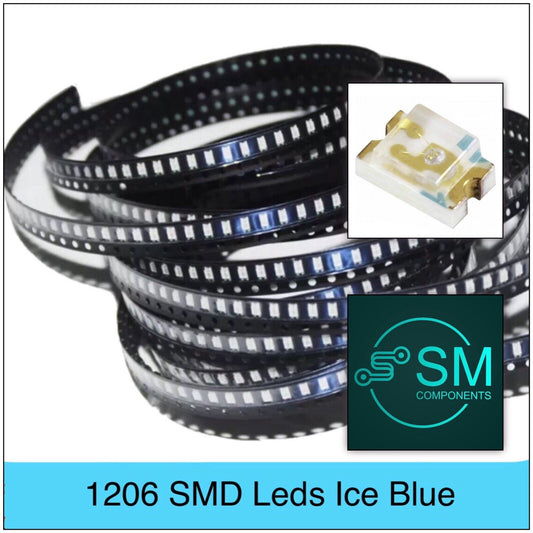 200pcs 1206 SMD ICE BLUE 490nm LED Electronics Components Light Emitting Diodes