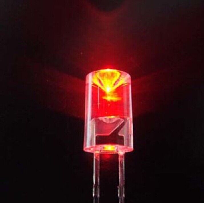 5mm Red Led Light Emitting Diode Flat Top Concave LED 100pcs (625-630nm)